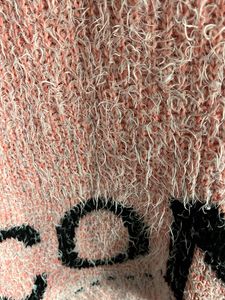 Pink CONSA Pullover With Shredded Wool