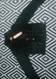 Stylish Black Corduroy Jacket