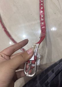 Red Rhinestone Belt