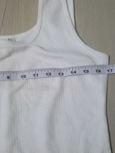 White Tank Top- woolen