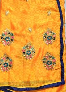 Elegant Embroidered Saree🌼❤️