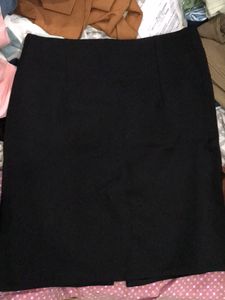Black Skirt With A Slit