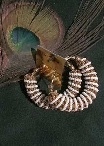 Beaded Hoop Earrings