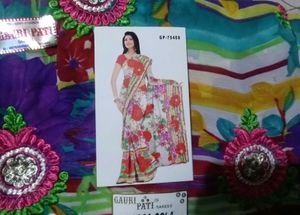 Floral Print Saree
