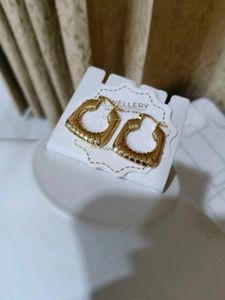 Gold Square Hoop Earrings