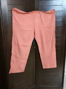 Women Peach Cotton Printed Kurta Set