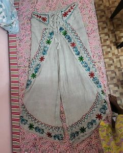 Embroidered Top &amp; Palazzo Set