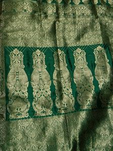 Emerald Green Brocade Fabric