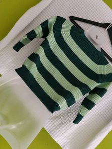H&amp;M Striped Knit Sweater