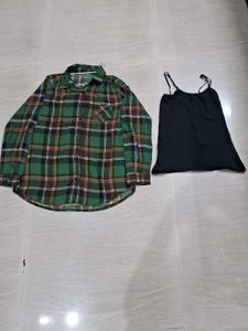 Vintage Plaid Flannel Shirt Wid Inner