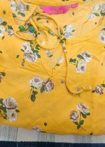 Floral Yellow Blouse