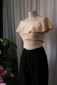 Zara Ruffle Off-Shoulder Top