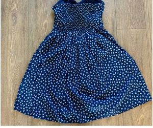 Floral Print - Polka Dots Mini Dress