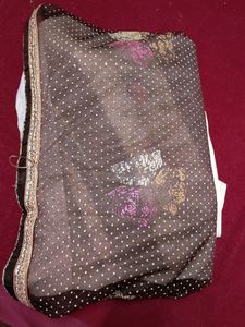 Brown With Biscuit Colour Saree