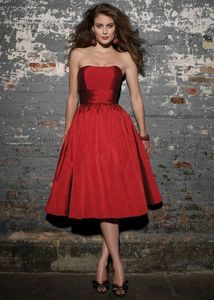 Pintrest Red Strapless Dress