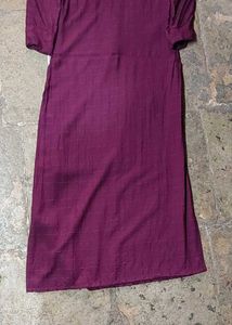 Purple Embroidery Kurti