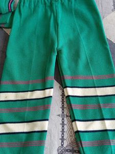 Green Knit Pants and tshirt