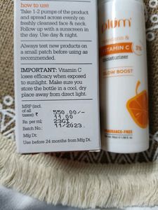 Plum Mandarin &amp; Vitamin C Moisturizer  Glow Boost