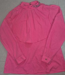 Pink Embellished Full Sleeve Top