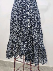 Floral Print Midi Skirt