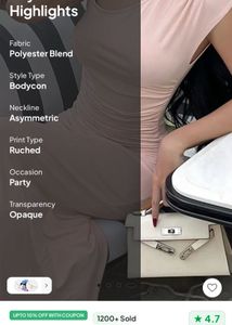 Ruched Bodycon Party Dress