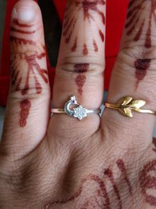 Peacock Design Ring Silver