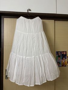 Flowy White Maxi Skirt