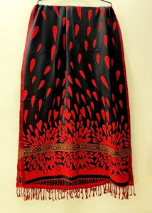 Women Black &amp; Red Colour Shawl