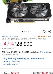 GALAX GTX1660 6GB Graphic Card