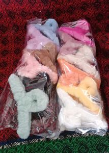 Large Plush Hair Claw Clips, Plastic Fluffy Hai