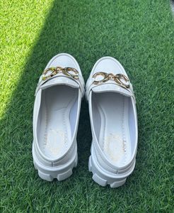 White Patent Leather Platform Mules