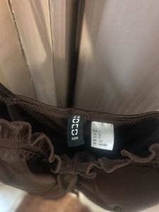 Brown Satin Bodycon Dress