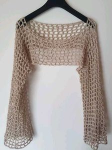 Crochet mesh crop top..!!!