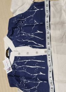 White And Blue Kurta