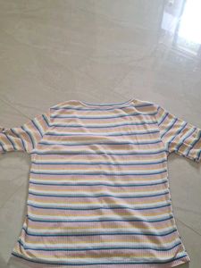 Multicolor Ribbed Top