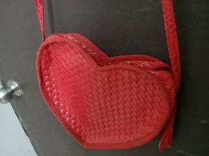 Red Heart Shaped Sling Bag