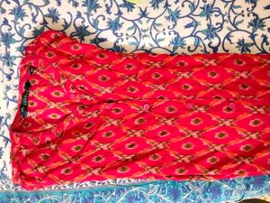 Pink Printed Kurta