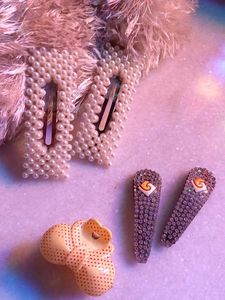 Pearl & Rhinestone Hair Clips