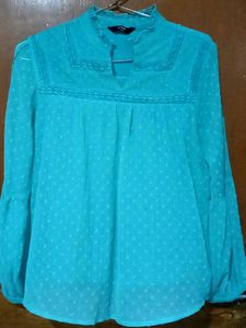 Elegant Teal Top