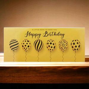 Festive Balloon Happy Birthday Card