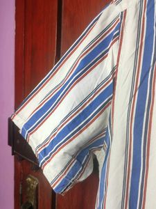 Peter England Striped Short Sleeve Shirt