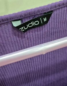 Purple Ribbed Tank Top