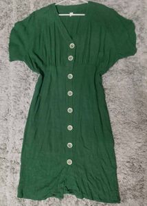 Green Button-Down Dress