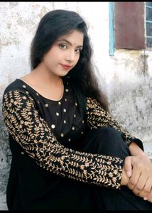 one time used Elegant Black cotton Gown