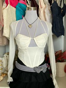 Sheer Bustier Corset Top