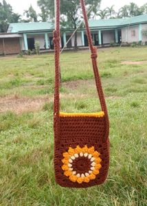 Crochet Sunflower Crossbody Bag 🤗🥰