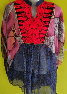 Colorful Patterned Tunic Top
