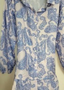 Paisley Print Shirt Dress