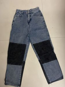 Color Block High Waisted Jeans
