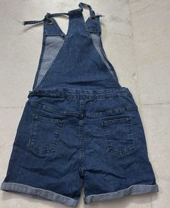 Blue solid playsuit/overalls/dungarees